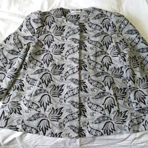 CO. Floral Embroidered Cropped Evening Opera Jacket, Size M